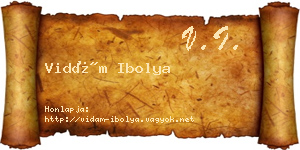 Vidám Ibolya névjegykártya