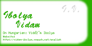 ibolya vidam business card
